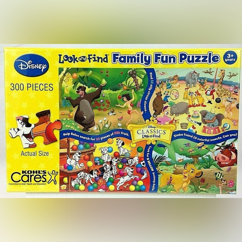 DISNEY CLASSICS LOOK & FIND FAMILY FUN PUZZLE